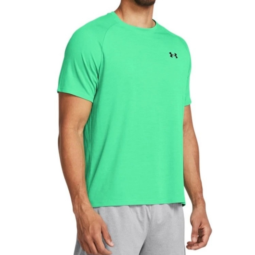 New Under Armour mens textured Tee Tech Dri Fit Shirt size 4XL vapor green